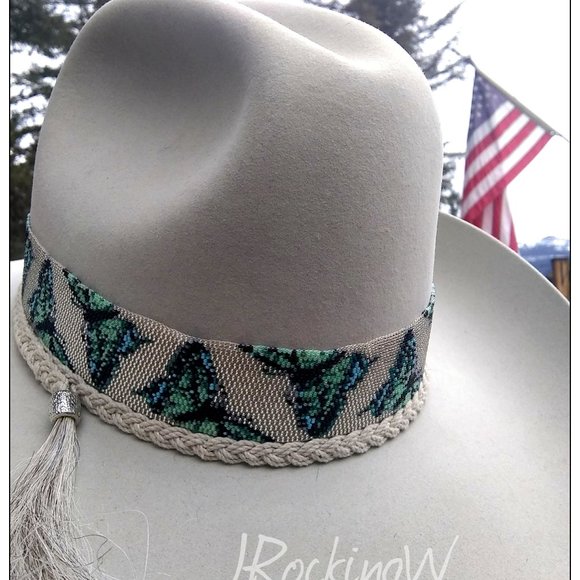 JRW Custom Cowboy Infinity Hat Band Butterflies main image 6